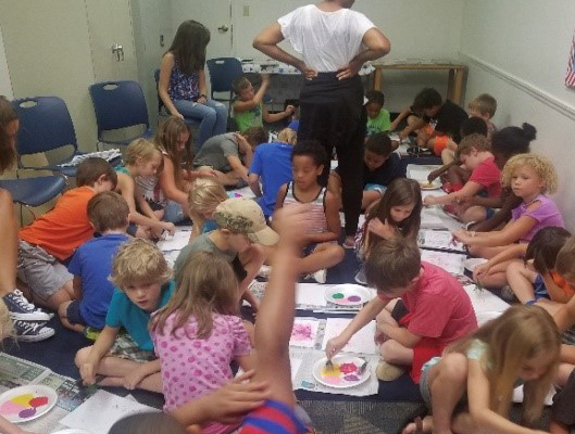 Overcrowded Bassett Library meeting room